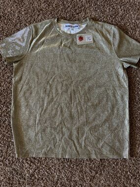 Rodeo Quincy Gold Short Sleeve Sparkle Tee